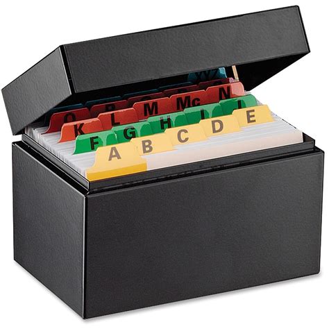 metal index card file box